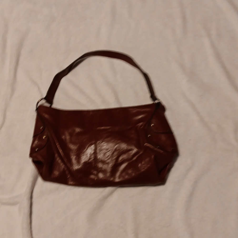 Leather maroon purse